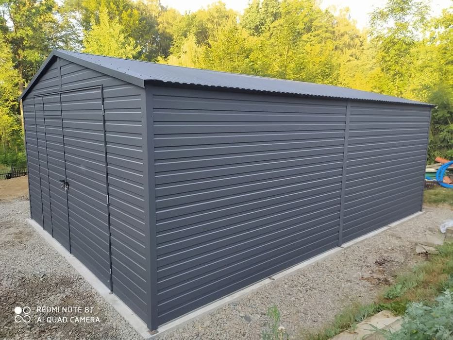 Garaż blaszany 5x7 dwuspadowy