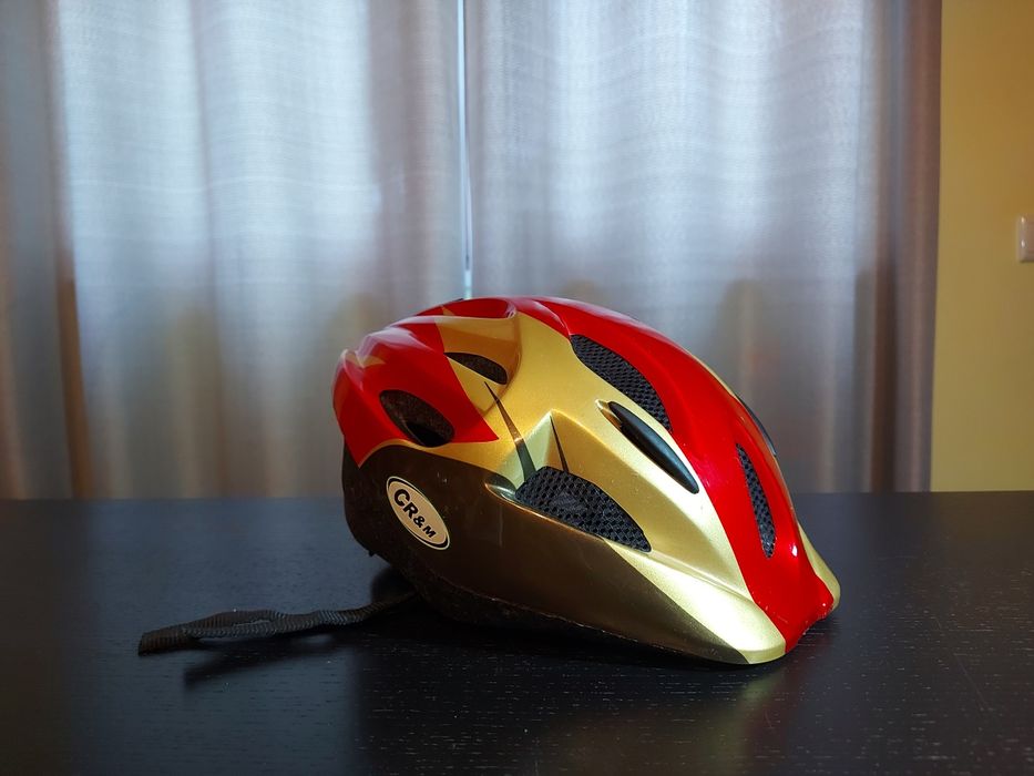 Capacete de bicicleta vermelho  52-56cm