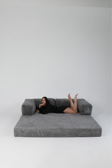 Модульний розкладний безкаркасний диван, ліжко, спальний диван, пуф