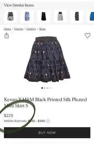 Неймовірна шовкова спідниця KENZO H&M юбка пышная шелковая плисе шелк