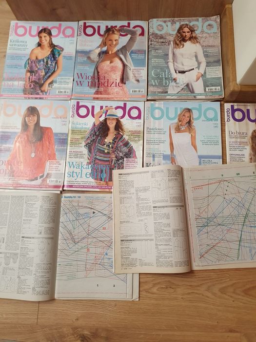 Gazetki Burda z wykrojami rocznik 2010 sztuk 10