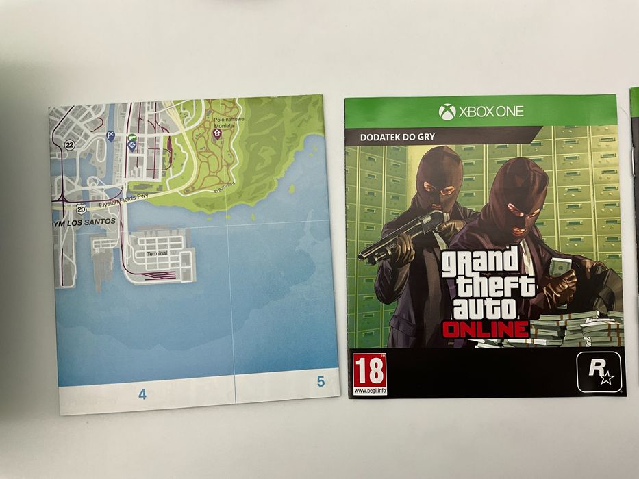 Grand Theft Auto V na Xbox One – Gra akcji, 2014 + mapa miasta Los Santos