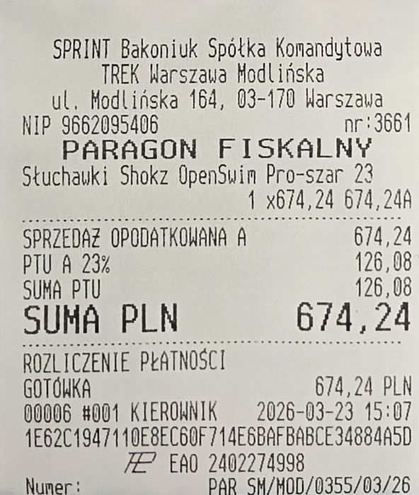 Stuchawki Shokz OpenSwin Pro-szar 23