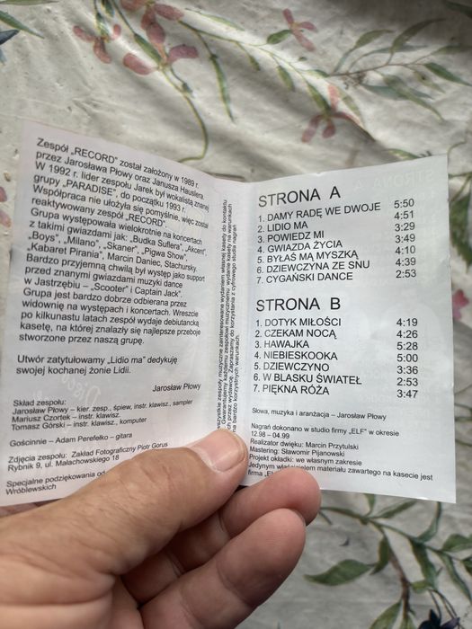 Korona Record w blasku swiateł kaseta disco polo zespolu Korona ocean snów