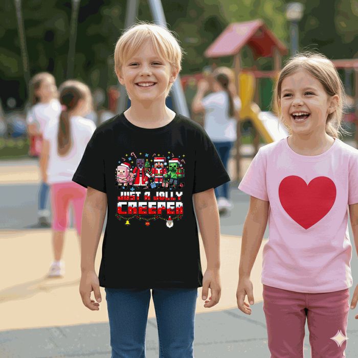 Koszulka dziecięca czarna świąteczny minecraft prezent święta 116