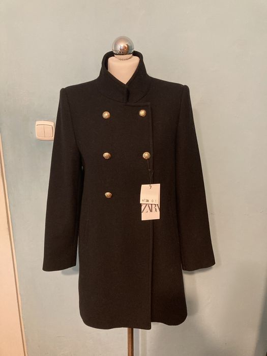 Zara ,płaszcz krótki  wiosenny z domieszką wełny na podszewce roz.M