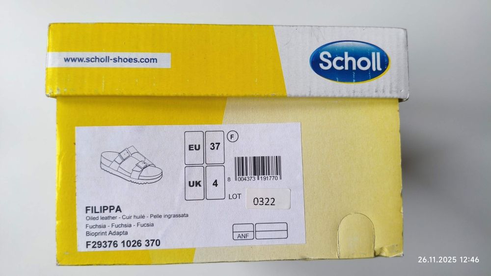 Zdrowotne wygodne klapki Scholl Filippa różowe pink r.37, -43% ceny