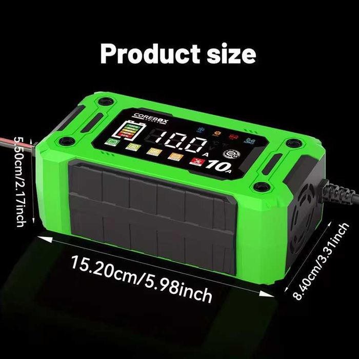 12V/10A Inteligentna Ładowarka Akumulatorów Lifepo4