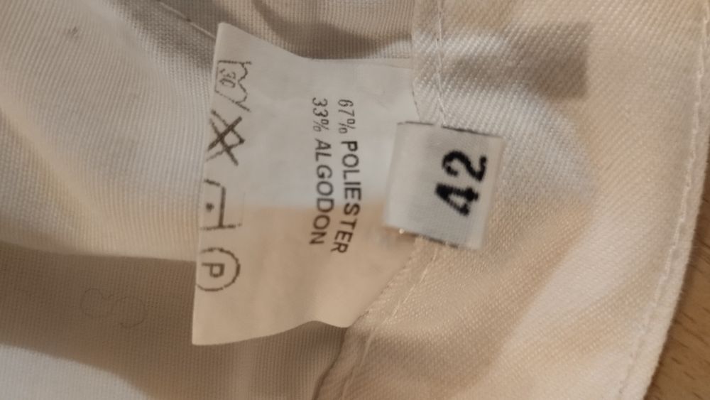 Spodnie męskie białe 42