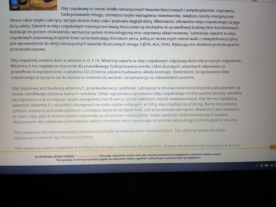 Olej rzepakowy i z ostropestu