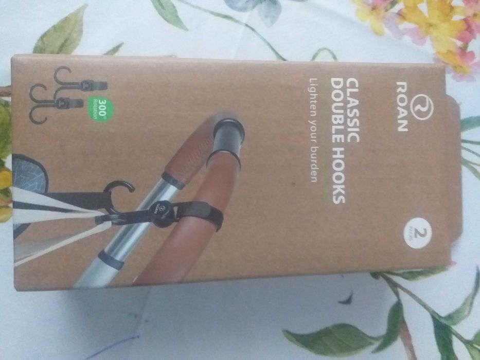 Haczyki do powieszenia torby, torebki do wózka Czarne 2szt