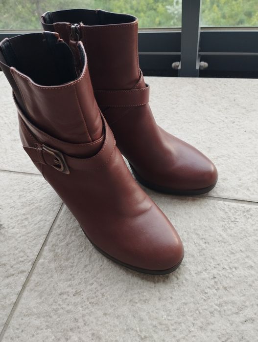 Buty Geox damskie 40 jak NOWE botki brązowe skóra