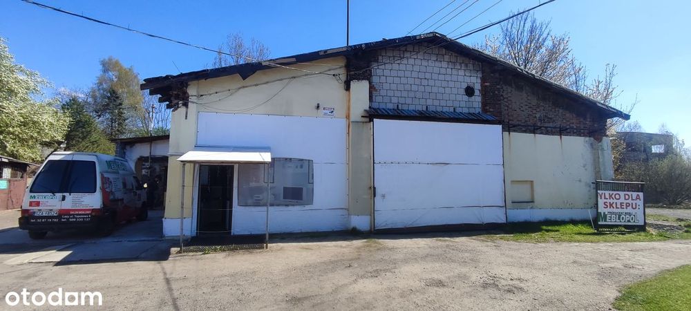 Hala o powierzchni 732m2+wiaty metalowe na działce przemysłowej 1773m2