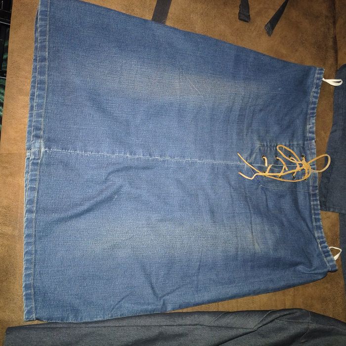 4 spódnice do kolan jeansowe i w stylu jeans 40-42