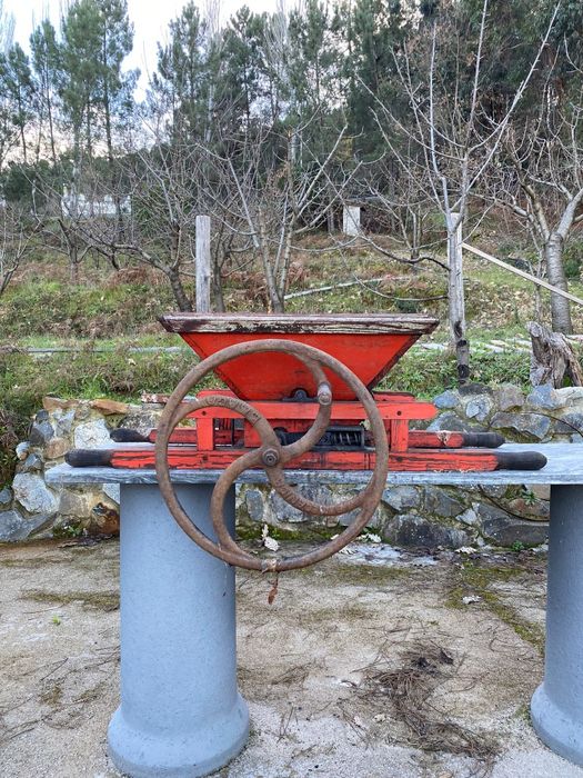 Maquina de esmagar uvas antiga