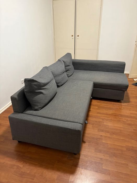 Sofá-cama de canto c/arrumação, Skiftebo