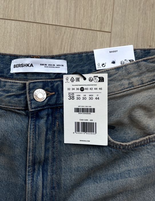 Широкі Джинси BERSHKA Baggy Fit Jeans Оригінал Широкие Джинсы Мужские