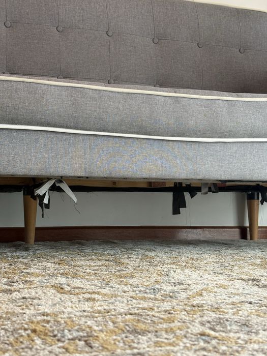 Sofá-cama cinzento