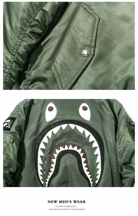 Двусторонний бомбер Bape х Alpha Industries 2 ленты M,L,XL,2XL размеры