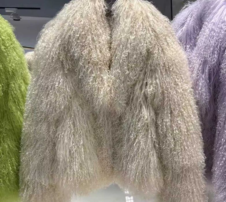 Lama naturalna futro kurtka