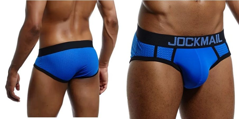 Męskie siateczkowe slipy dla sportowców oddychające JOCKMAIL - L