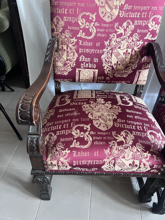 XIX-XXwiek  Para foteli w stylu angielskim - do gabinetu , kancelarii