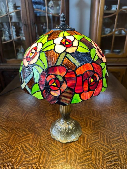 Настільна лампа в стилі Тіффані вітраж настольный торшер 7812