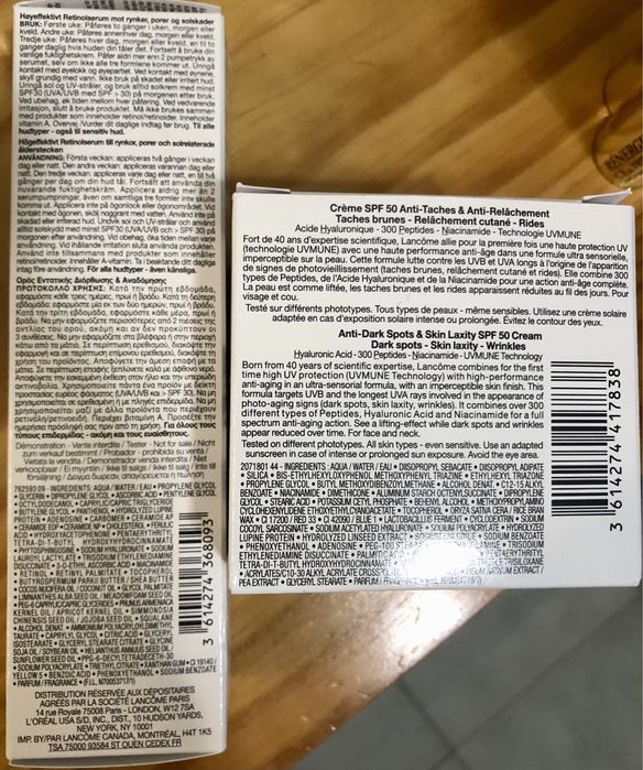 Lancôme serum e creme