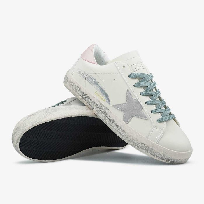 Жіночі кеди Golden Goose Cream Grey Star / Стильні брендові кросівки в коробці (36-41)