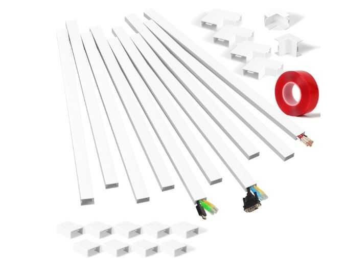 kanał Kablowy Osłona Samoprzylepna 400x24x14 mm – 10 sztuk (4 metry)