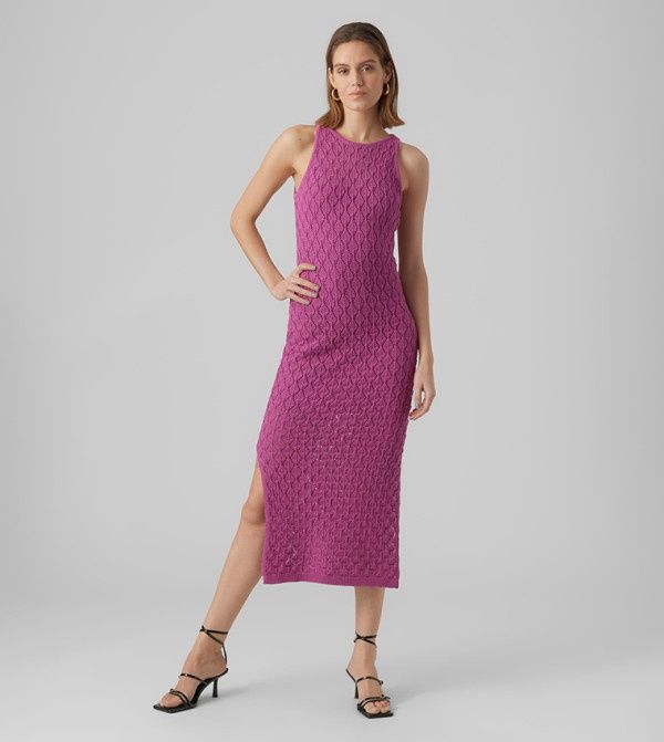 Вязаное макси-платье Vero Moda Evelyn, цвет Dahlia Mauve