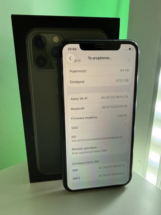 iPhone 11 Pro 64GB 100% Kondycja