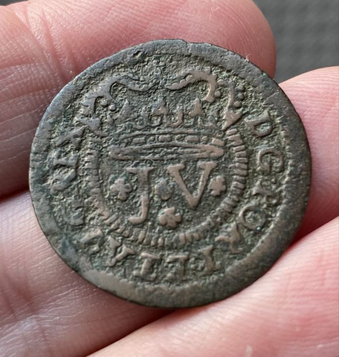 Moeda 1208 - D. JOAO V - III Reis 1714