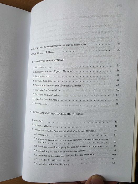 Livro "Optimização Linear e não Linear"