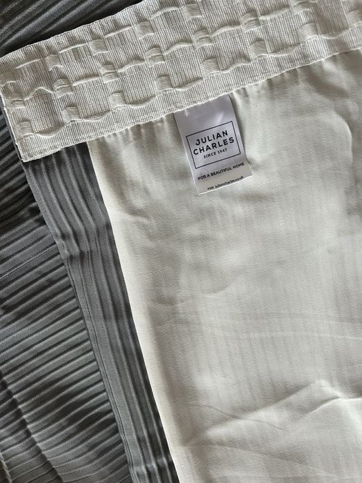szare grube zasłony 2x 225x227 wys