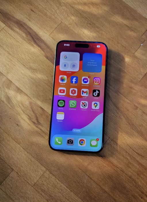 IPhone 15 pro max 256gb black titanum STAN IDEALNY