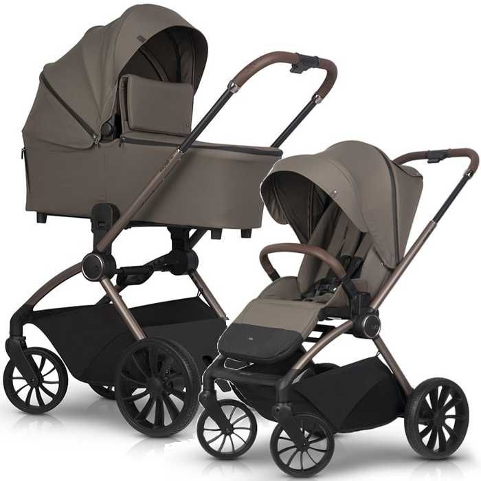 EasyGo Giro G2 Mokka wózek 2w1 kompaktowy wielofunkcyjny kolor brązowy