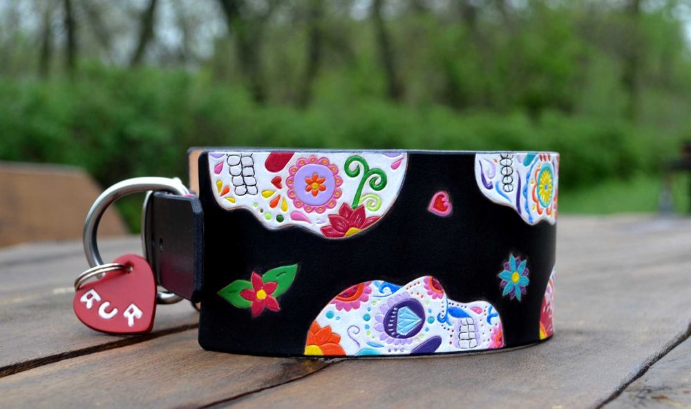 Ошейник для собак кожаный  Ошийник шкіряний, ручна робота!