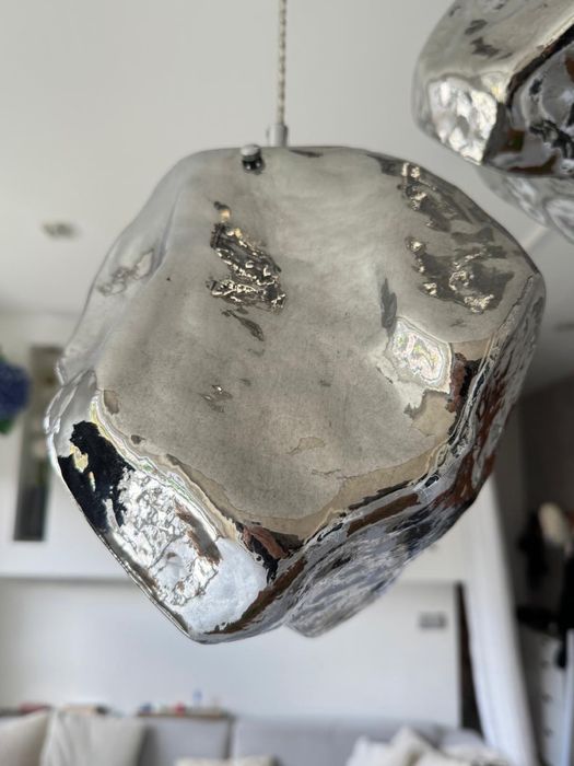 Lampa szklane kamienie rock glamour