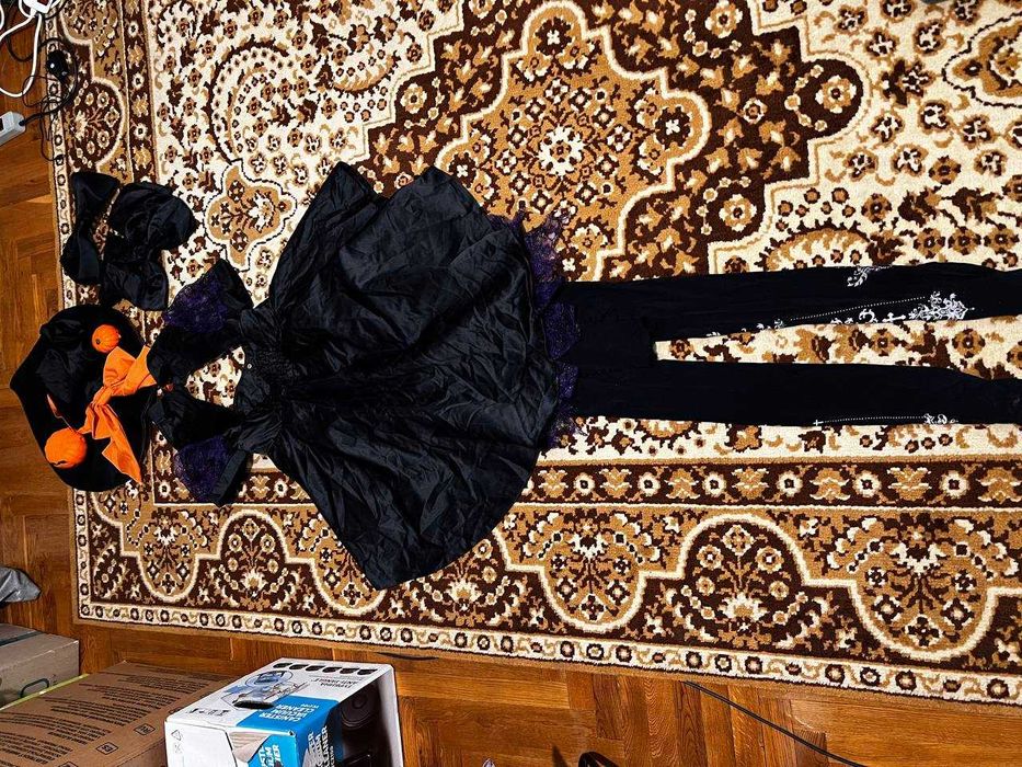 Костюм відьми / Halloween, сукня + капелюх + колготки, 3XL (китайський розмір), по замірам L