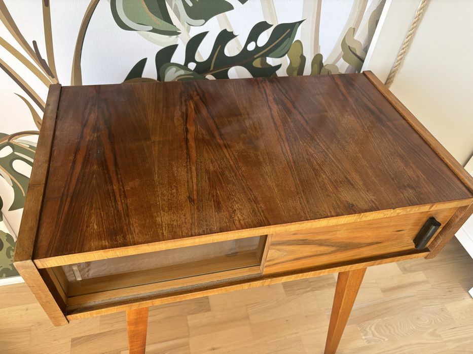 UNIKAT stolik/konsolka mid century PRL 50-te, vintage Głuchołazy DĄB