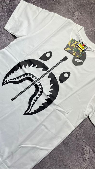 Футболка Bape shark / бейп акула / Bape