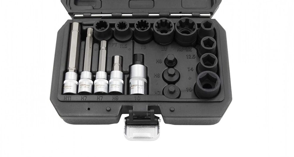 kit Chaves Caixa e Bits p/ Travões BMW Porsche 17 Pçs. KROFTOOLS