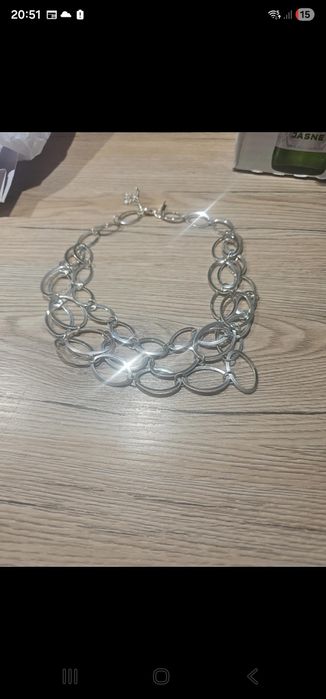 Naszyjnik srebrne koła usa