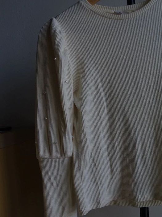 Camisola branca/creme ZARA