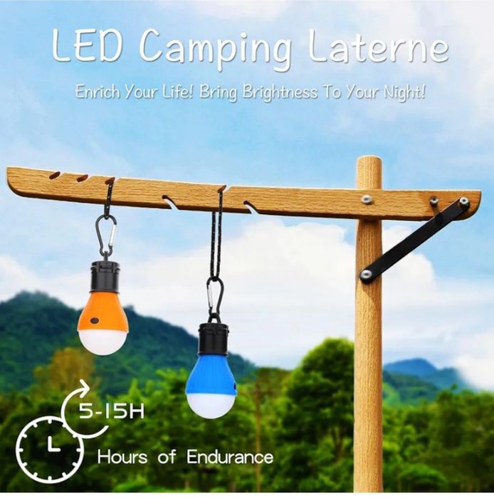 Lampki Kempingowe  biwakowe  led latsrki  do  namiotu  karabińczyk 5 szt