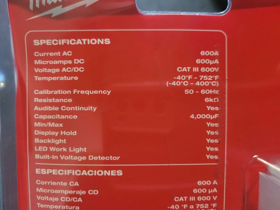 Кліщі-мультиметр AC/DC 600A 600V, -40°С-400°С Milwaukee 2236-20