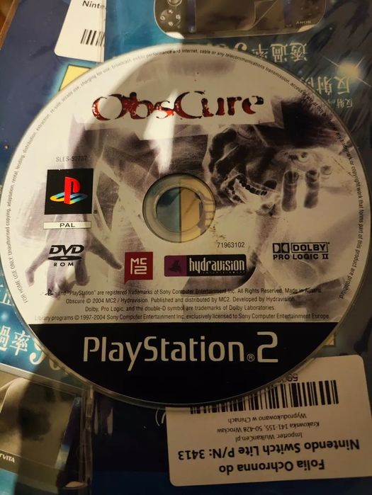 Obscure PS2 płyta z instrukcją