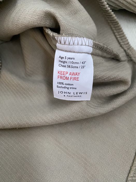 Вельветова сорочка на хлопчика 5 років від  5 лет от John Lewis