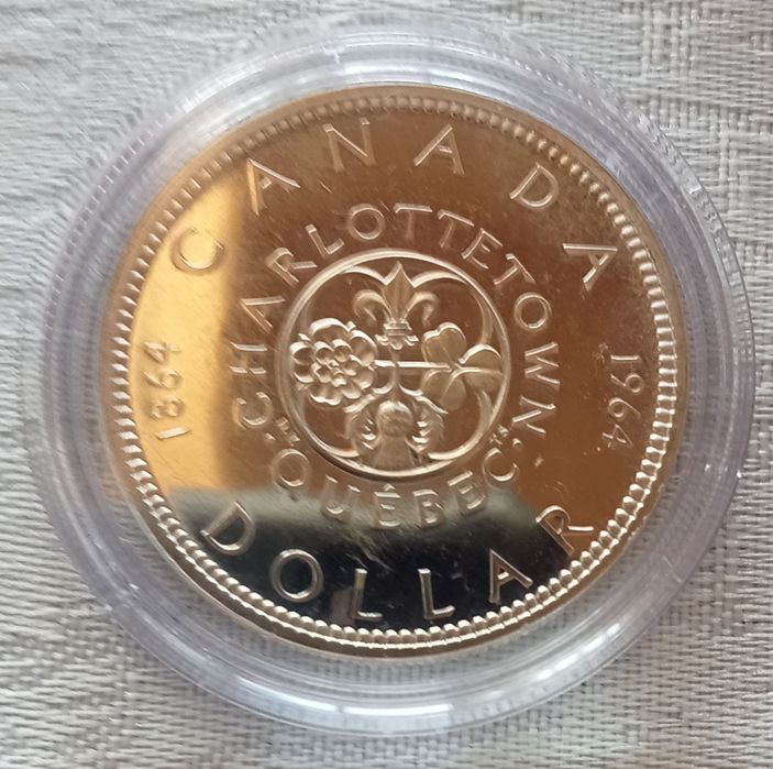 Kanada 1 Dolar 1964 r Konferencja w Quebeq srebro